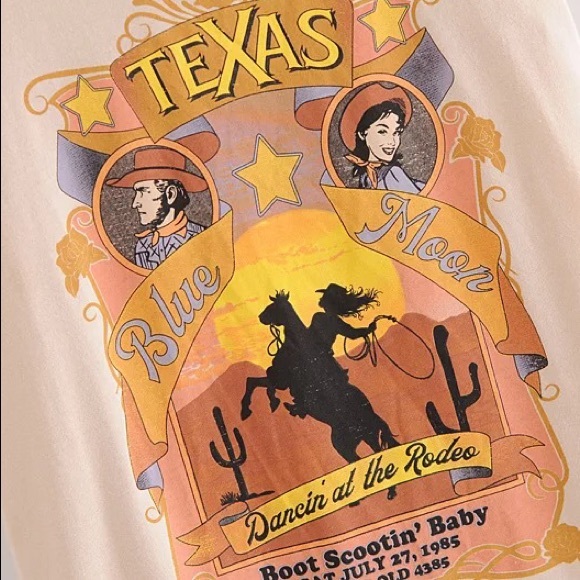 Texas Blue Moon T-shirt - Picture 2 of 15